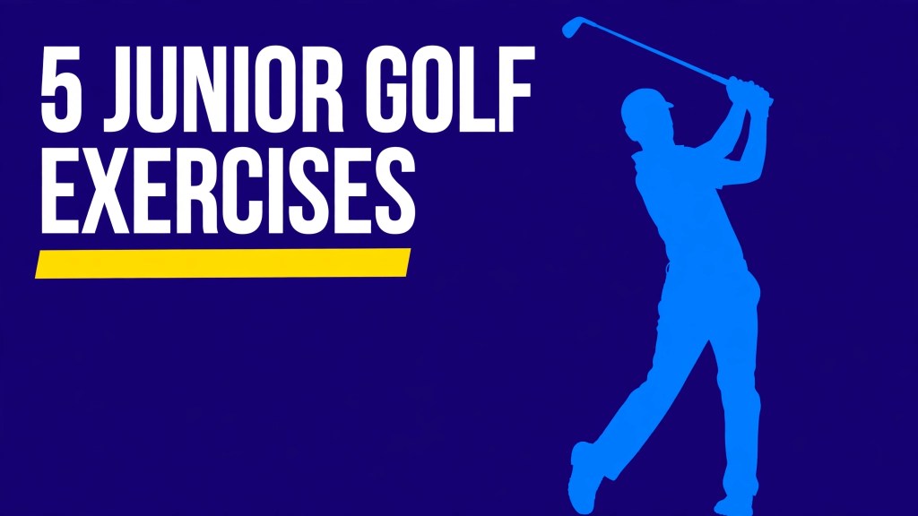 5 junior golf exercises graphic